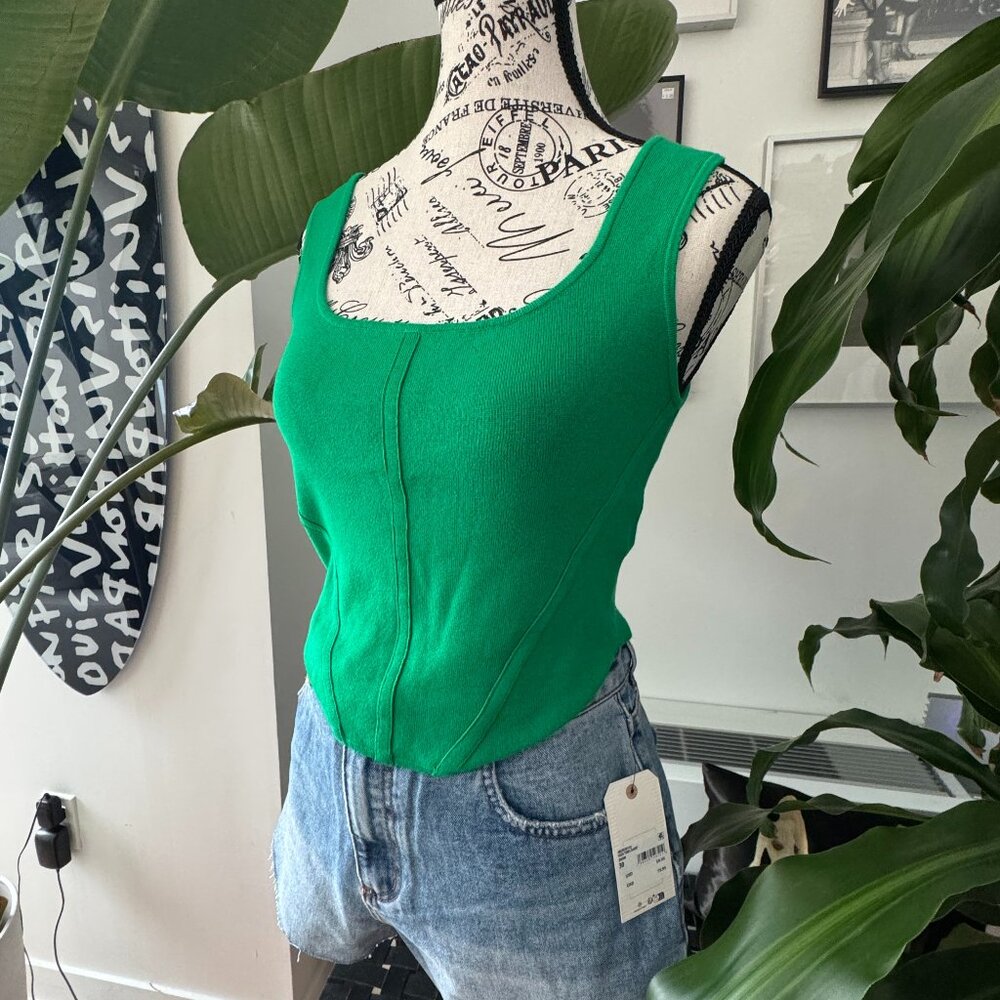 House of Harlow Knit Corset Top